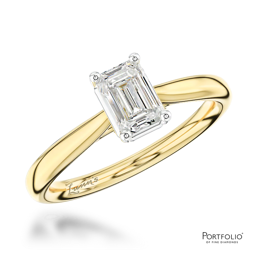 Solitaire 0.70ct G VS2 Diamond Yellow Gold/Platinum Ring