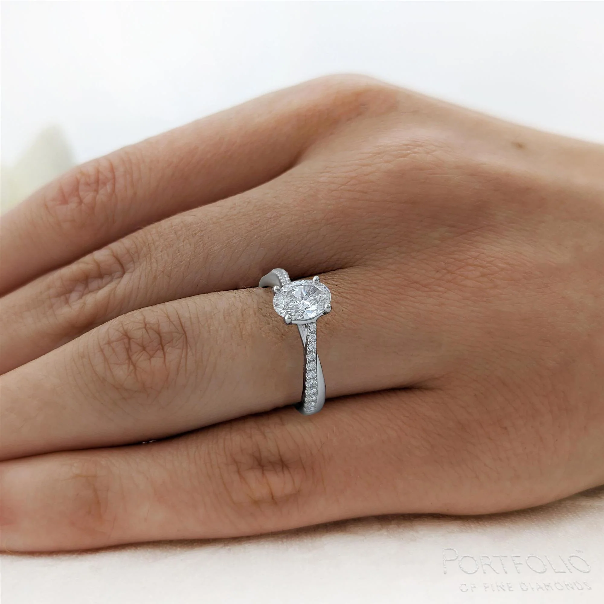 Solitaire 0.80ct F VS2 Diamond Platinum Ring - Image 2