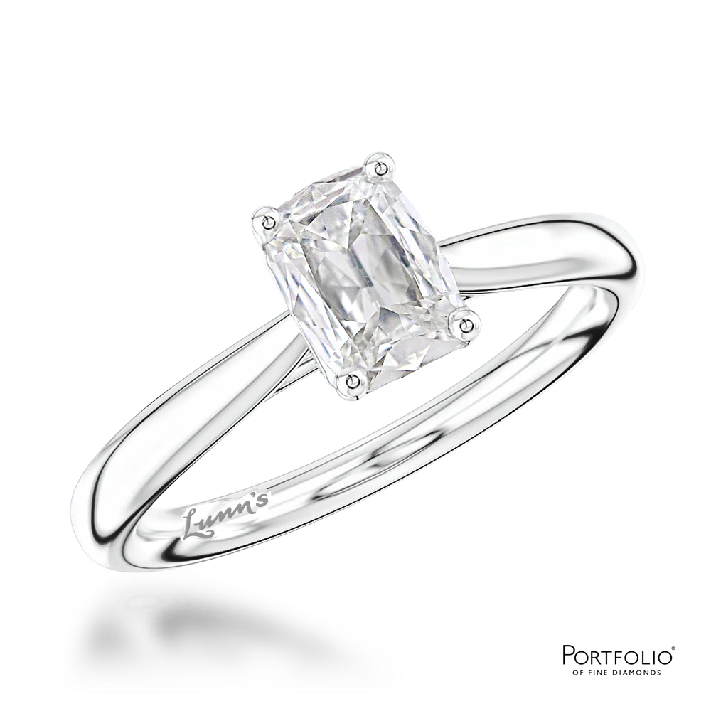 Solitaire 1.01ct F VVS2 Diamond Platinum Ring