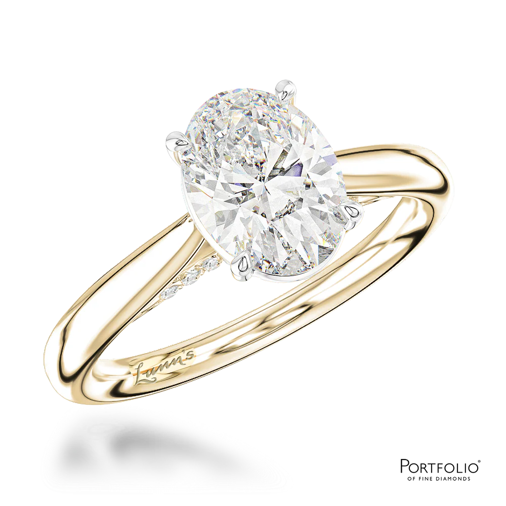Solitaire 1.01ct G SI1 Diamond Yellow Gold/Platinum Ring