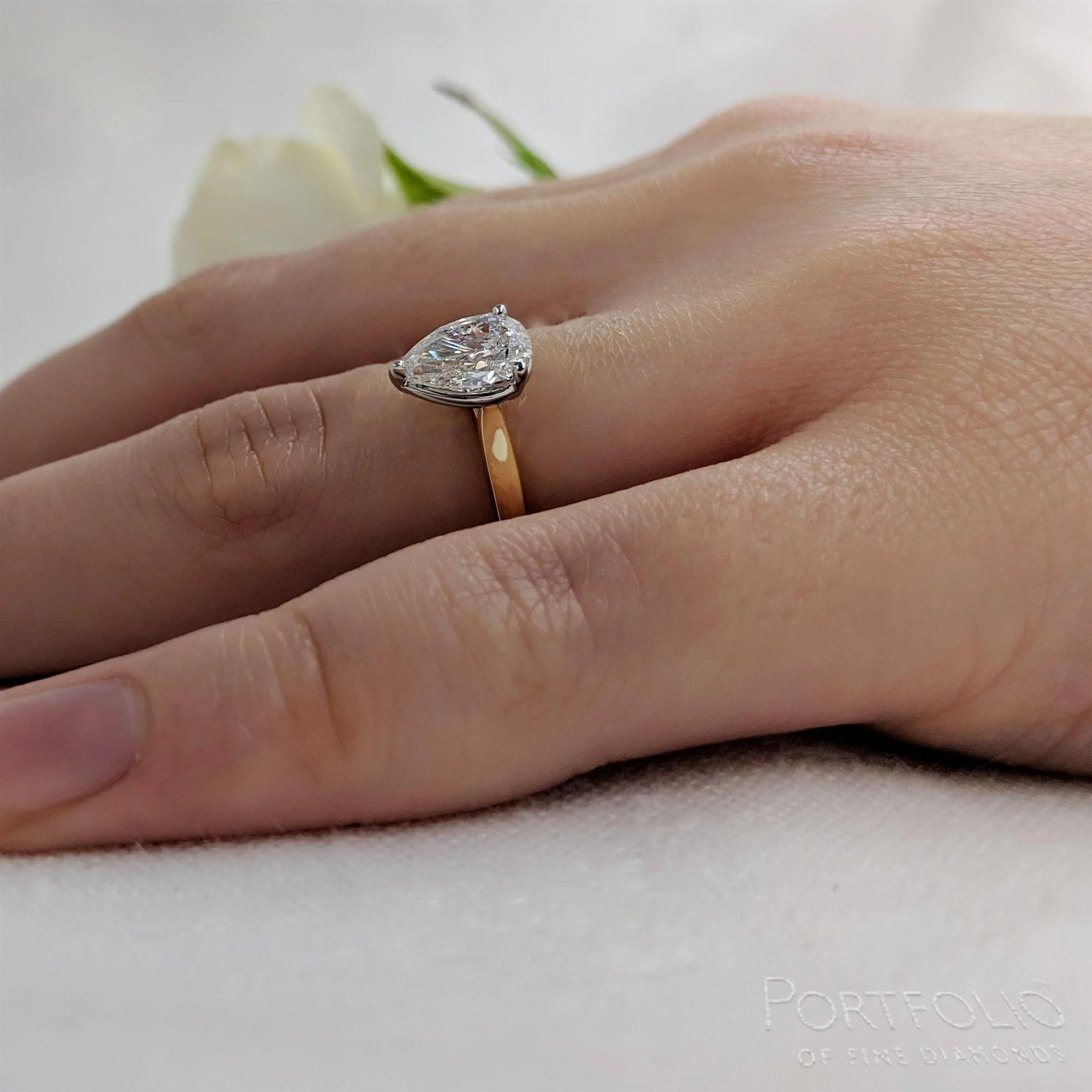 Solitaire 1.20ct D VS2 Diamond Yellow Gold/Platinum Ring - Image 2