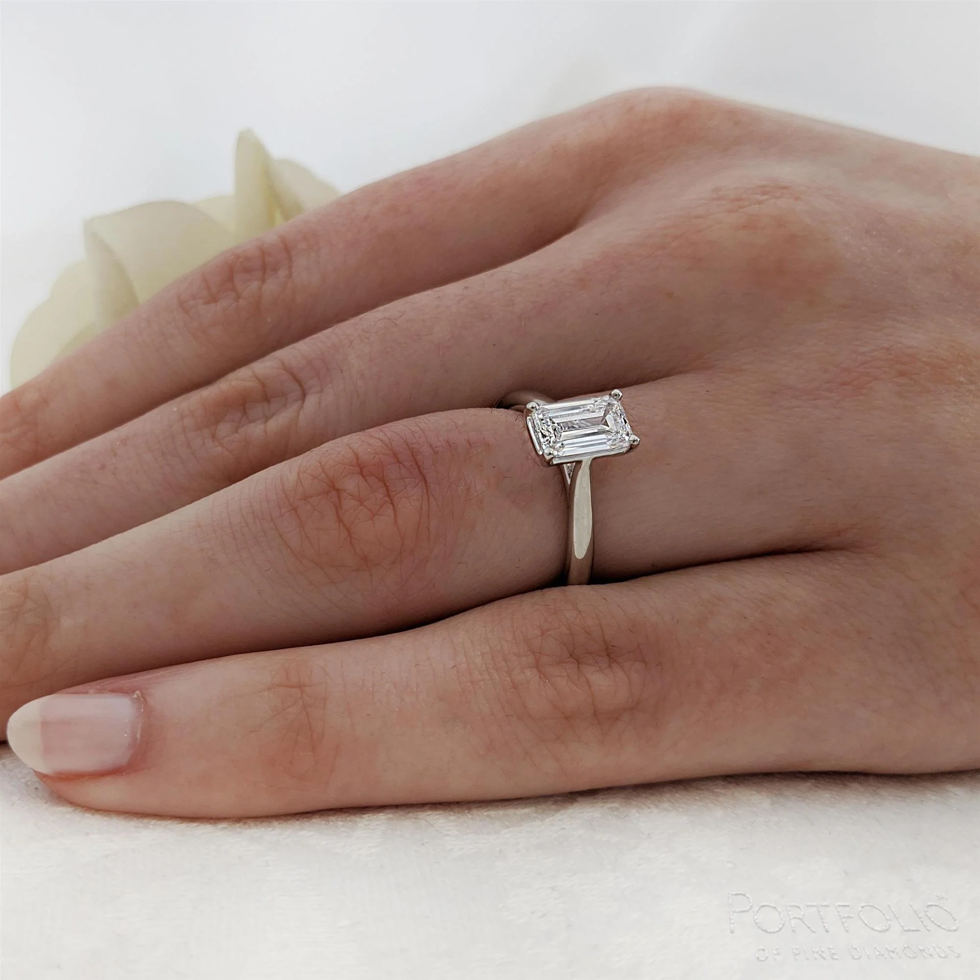 Solitaire 1.20ct F SI1 Diamond Platinum Ring - Image 2