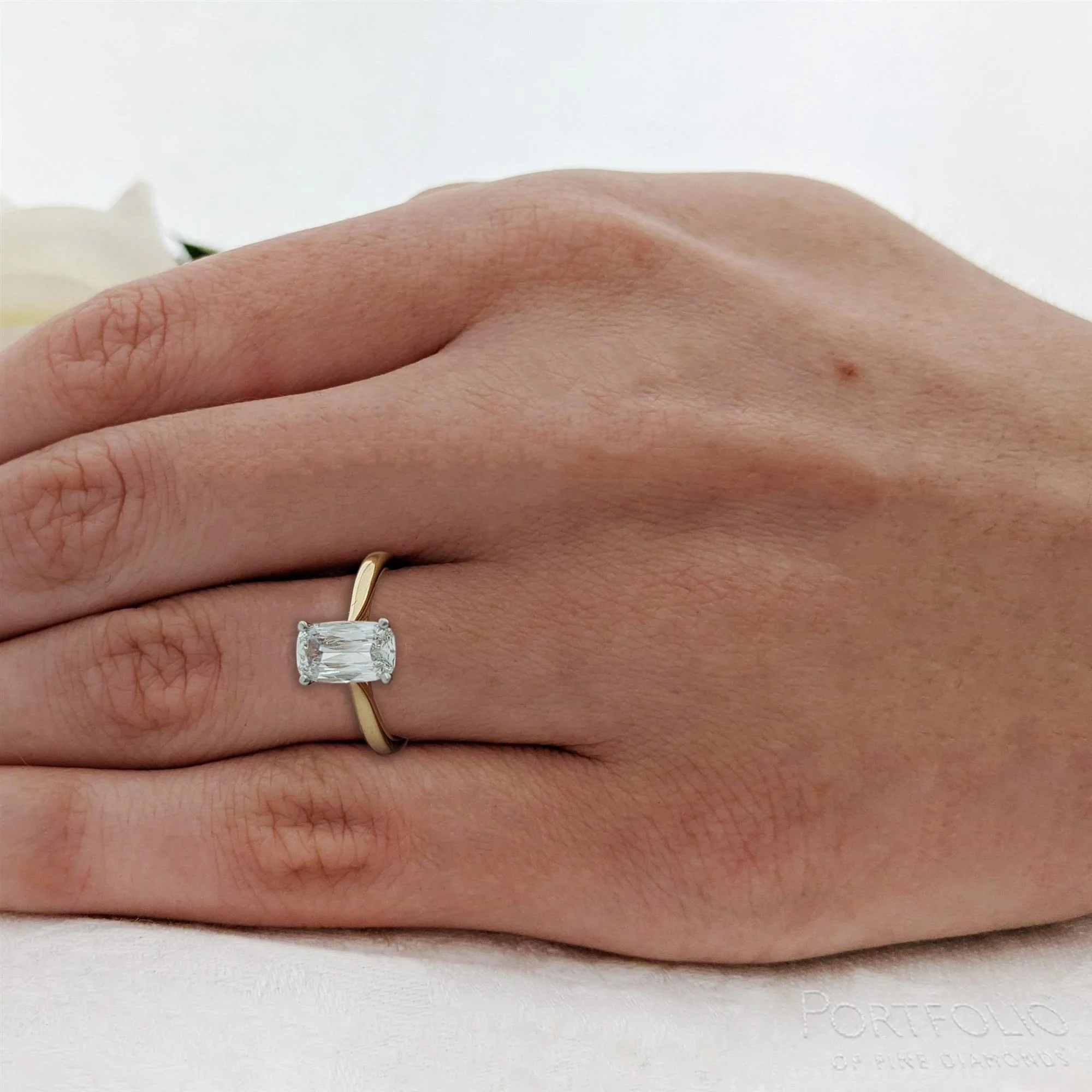Solitaire 1.20ct H VS2 Diamond Yellow Gold/Platinum Ring - Image 2
