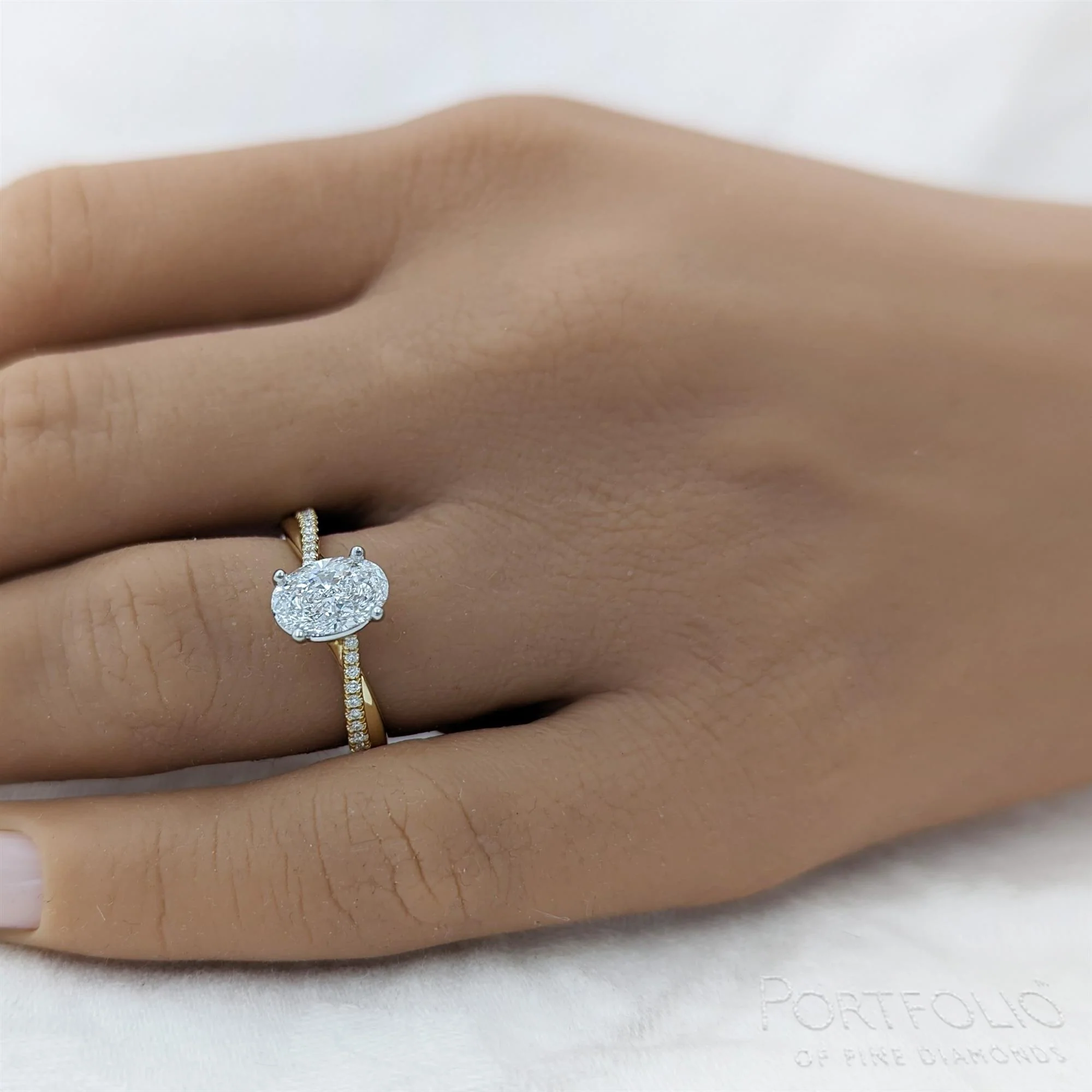 Solitaire 1.21ct D VS2 Diamond Yellow Gold/Platinum Ring - Image 2