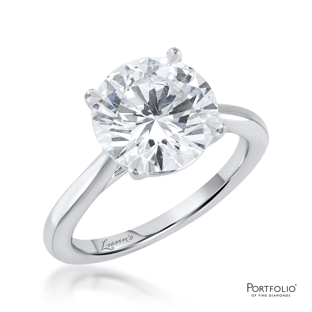 Solitaire 4.03ct H VS1 Diamond Platinum Ring
