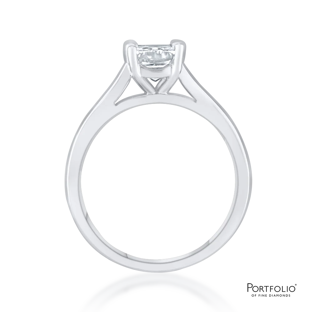 Solitaire1.00ct H SI1 Diamond Platinum Ring - Image 2