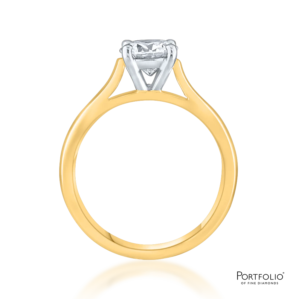 Solitaire1.04ct F SI2 Yellow Gold Ring - Image 2