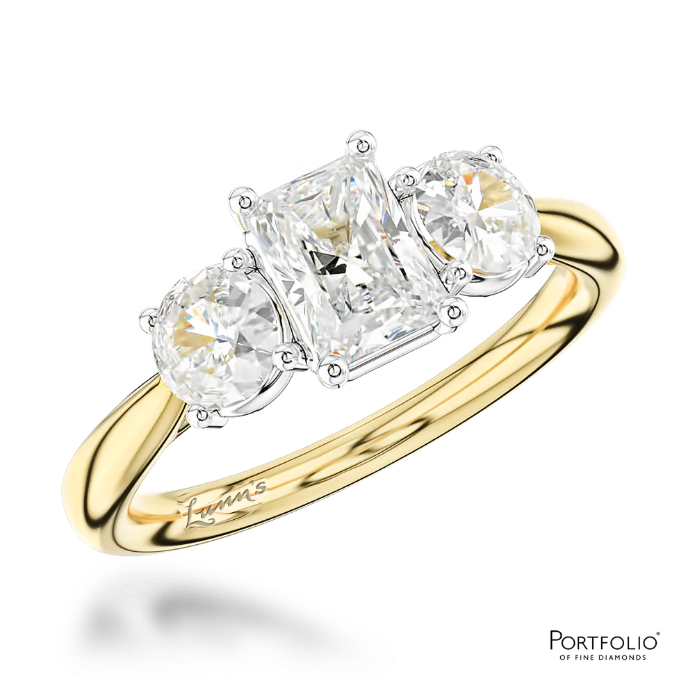 Three Stone 0.70ct G VS1 Diamond Yellow Gold/Platinum Ring